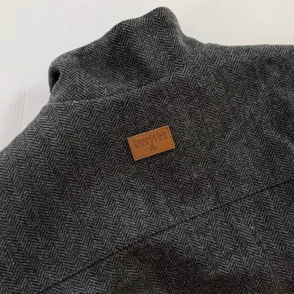 Emerald Isle Weaving Jacket Coat Mens XL 44 Handmade Ireland Wool Herringbone - Picture 6 of 9